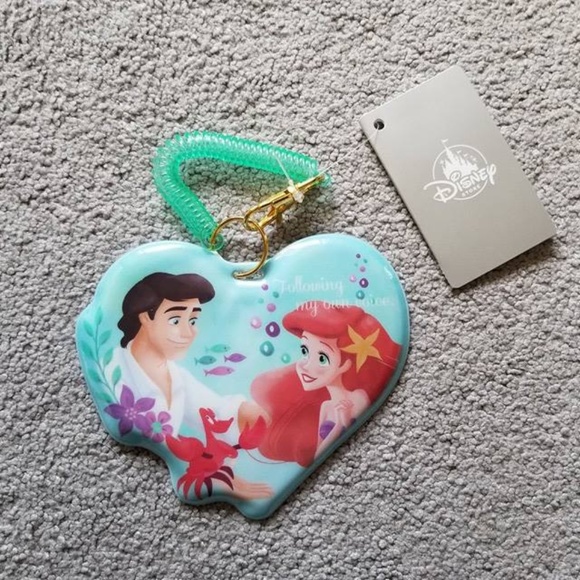 Japan Disney store The Little Mermaid Ariel Princess pass holder card badge